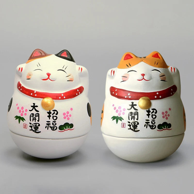 Ceramic Lucky Cat Ornament - Maneki Neko