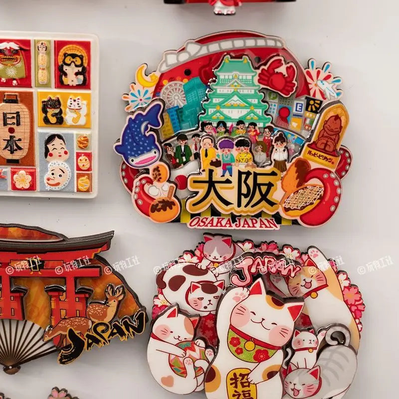 Japan Landmark Souvenir Refrigerator Magnets