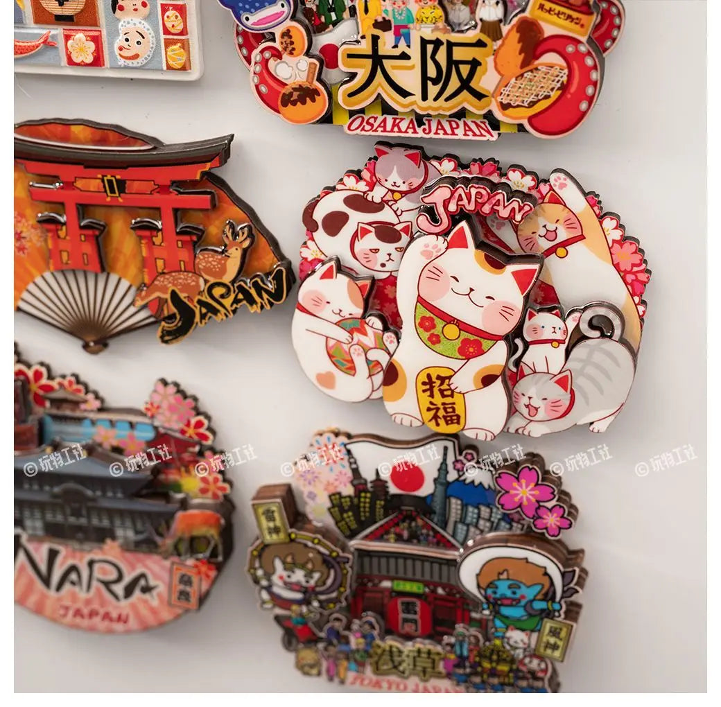 Japan Landmark Souvenir Refrigerator Magnets