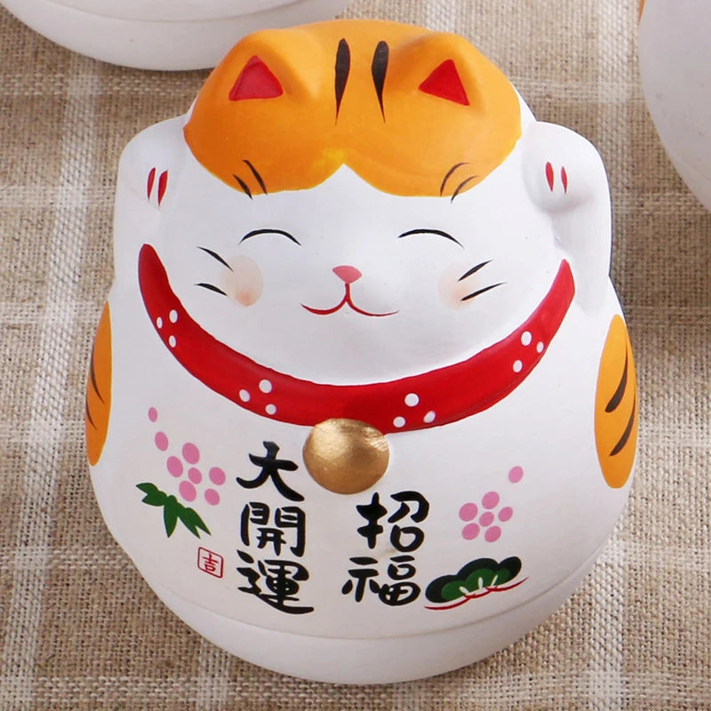 Ceramic Lucky Cat Ornament - Maneki Neko