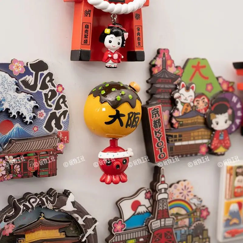 Japan Landmark Souvenir Refrigerator Magnets