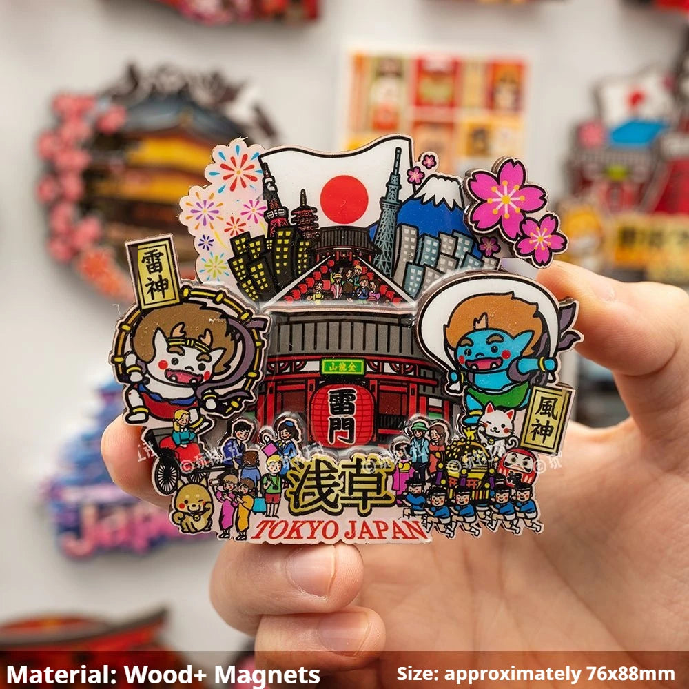 Japan Landmark Souvenir Refrigerator Magnets