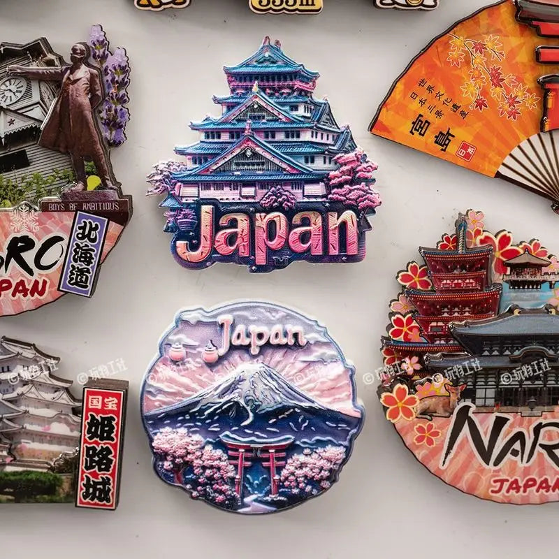 Japan Landmark Souvenir Refrigerator Magnets