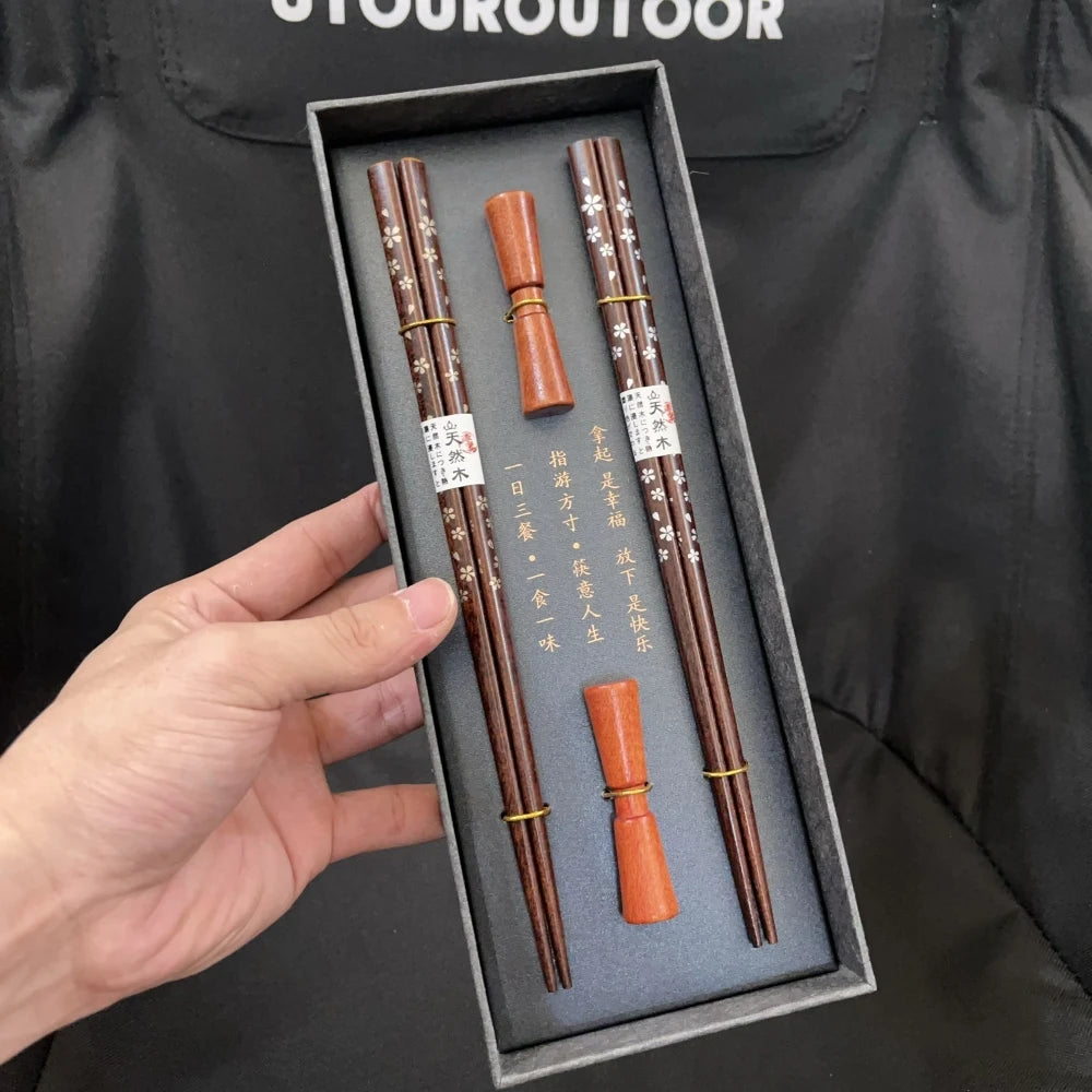 Creative Gifts Japanese Chopsticks Wooden Food Sticks Reusable Chinese Chopsticks Tableware Sushi Sushi Chopstick Set Korean Bar