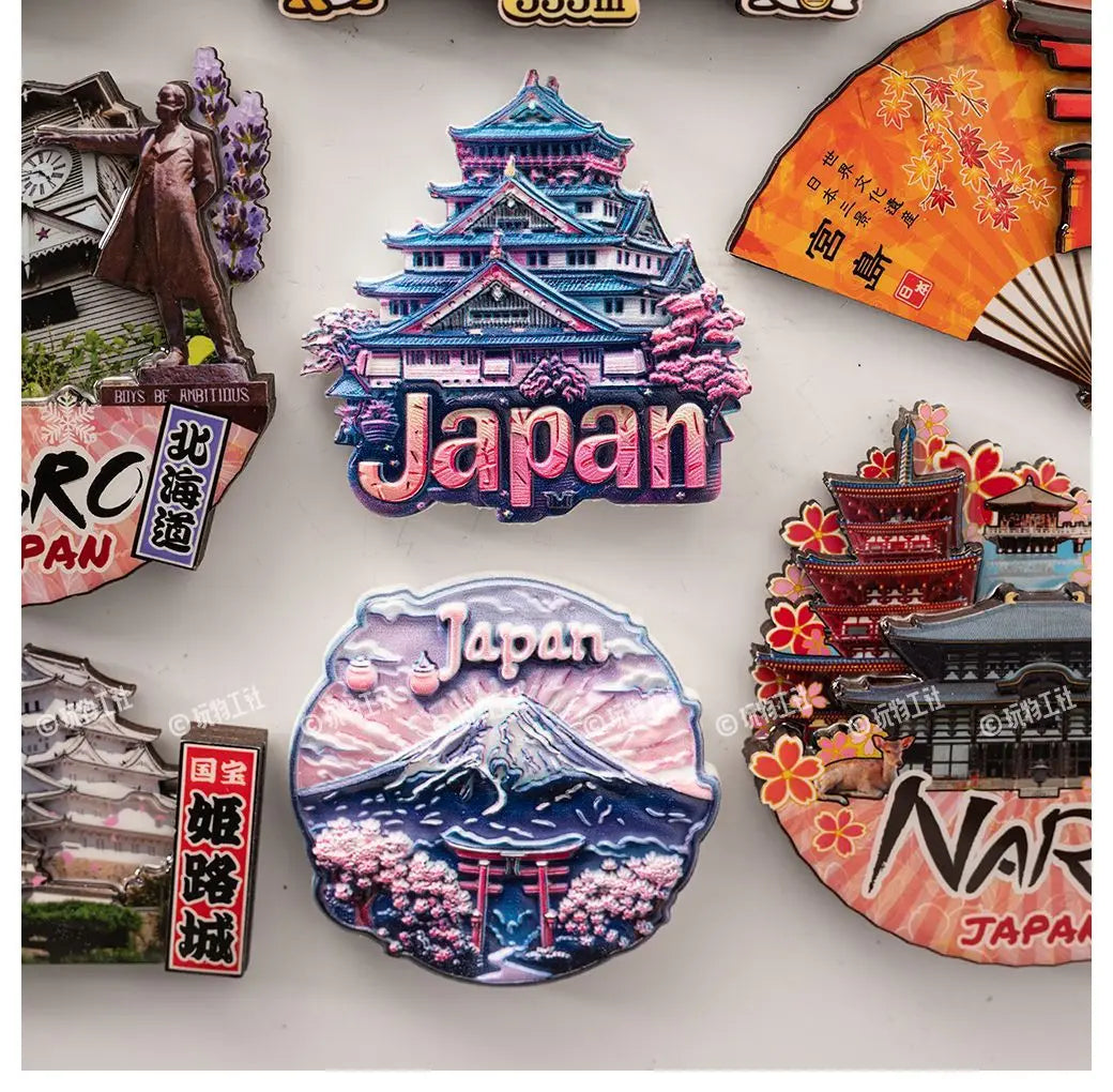 Japan Landmark Souvenir Refrigerator Magnets