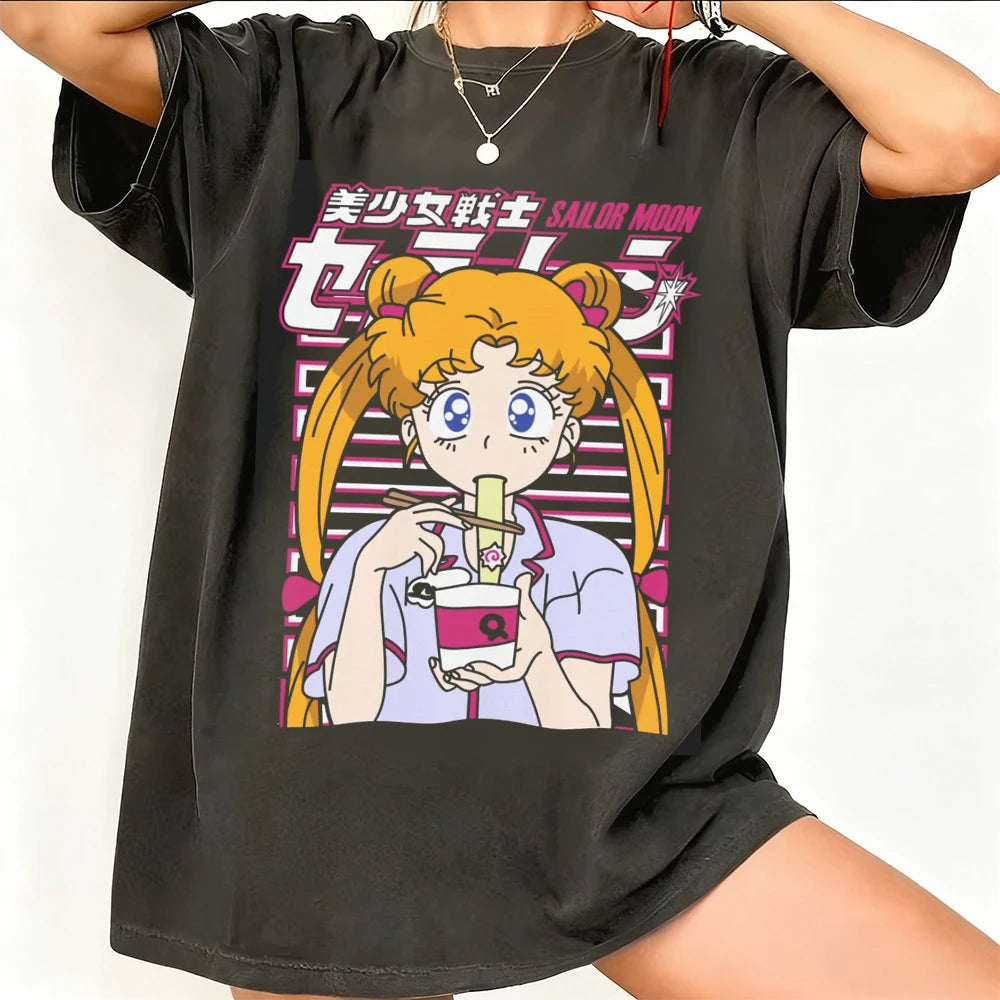 Sailor Moon Vintage Washed Graphic T-Shirt Variety