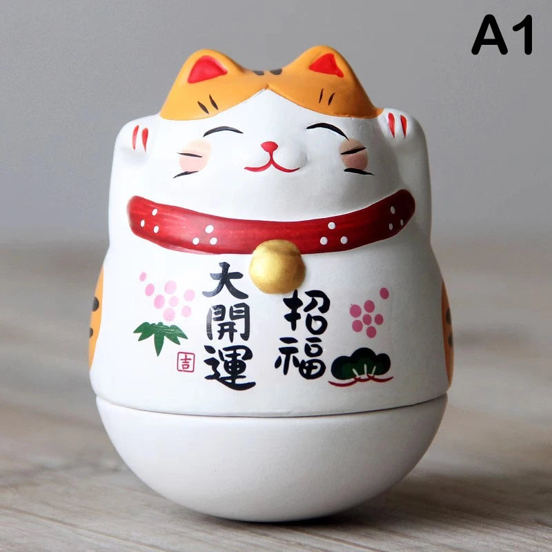 Ceramic Lucky Cat Ornament - Maneki Neko