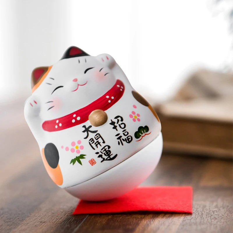 Ceramic Lucky Cat Ornament - Maneki Neko