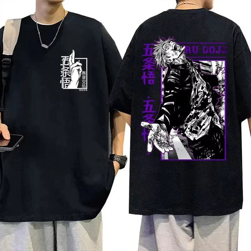 Japanese Anime Jujutsu Kaisen T Shirt Men Women Gojo Satoru New Harajuku Fashion Casual Summer Short Sleeve Tees Cotton Tops