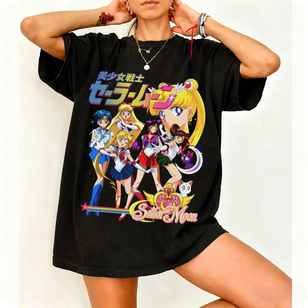 Sailor Moon Vintage Washed Graphic T-Shirt Variety