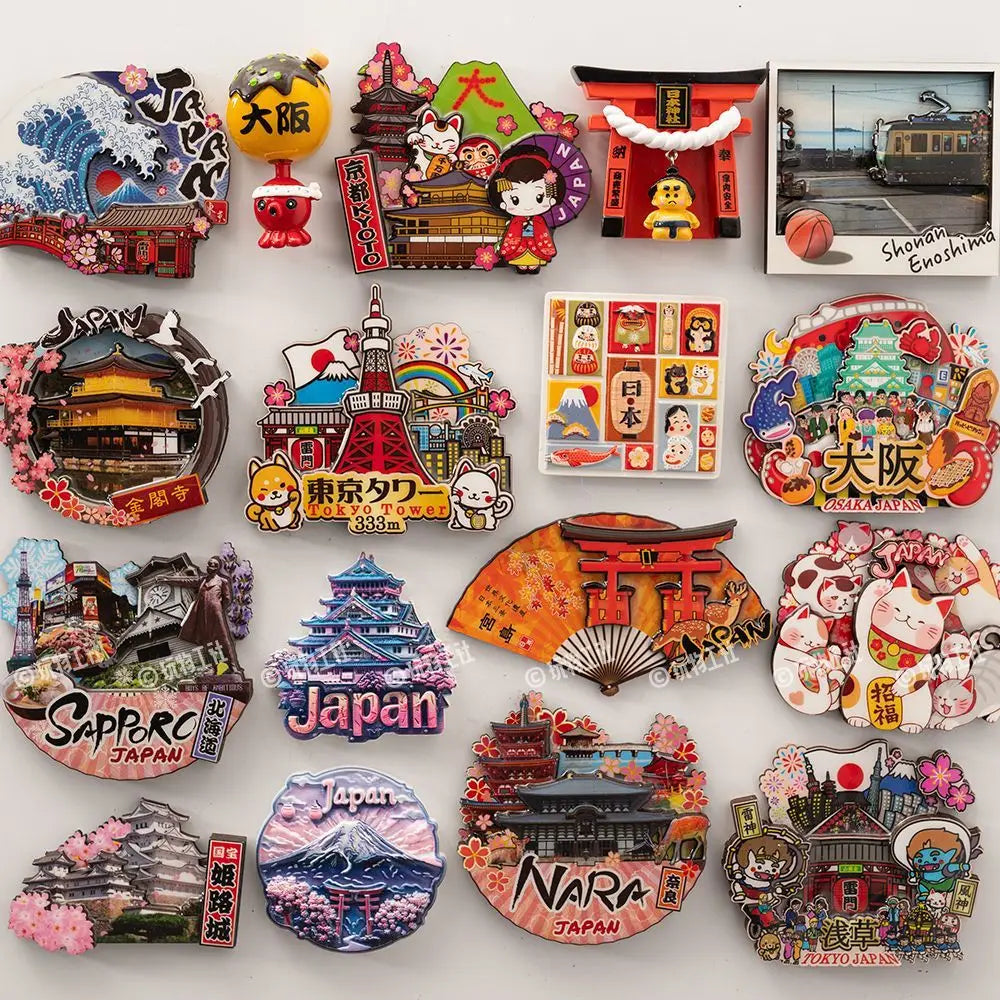 Japan Landmark Souvenir Refrigerator Magnets