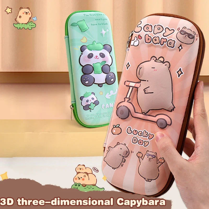 Kawaii Capybara 3D Hard Shell Pencil Case