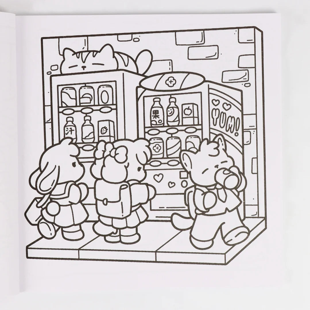 Cozy Japan Cute Coloring Book