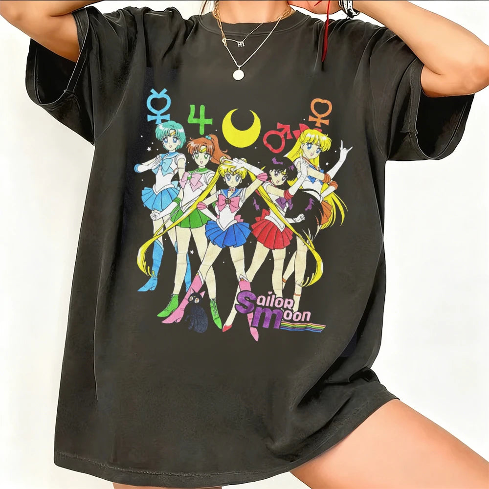 Sailor Moon Vintage Washed Graphic T-Shirt Variety