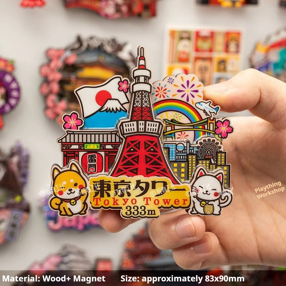 Japan Landmark Souvenir Refrigerator Magnets