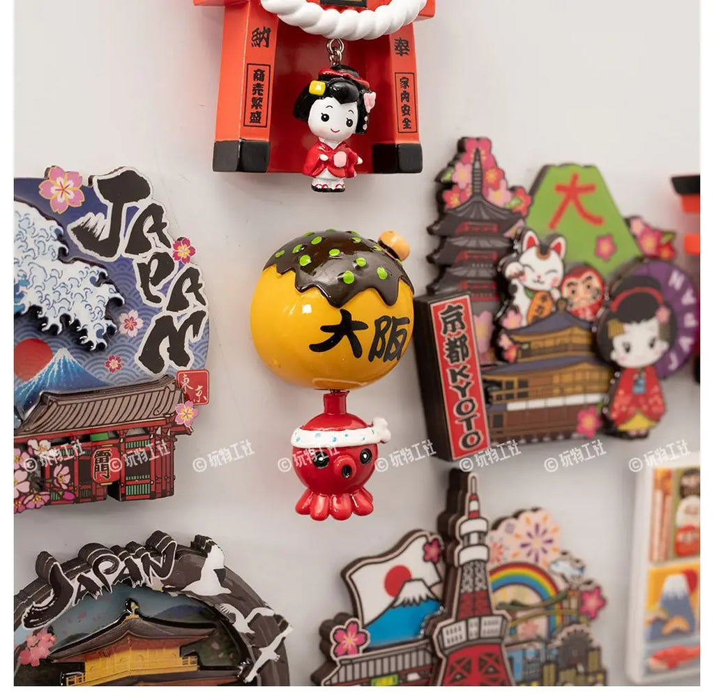 Japan Landmark Souvenir Refrigerator Magnets