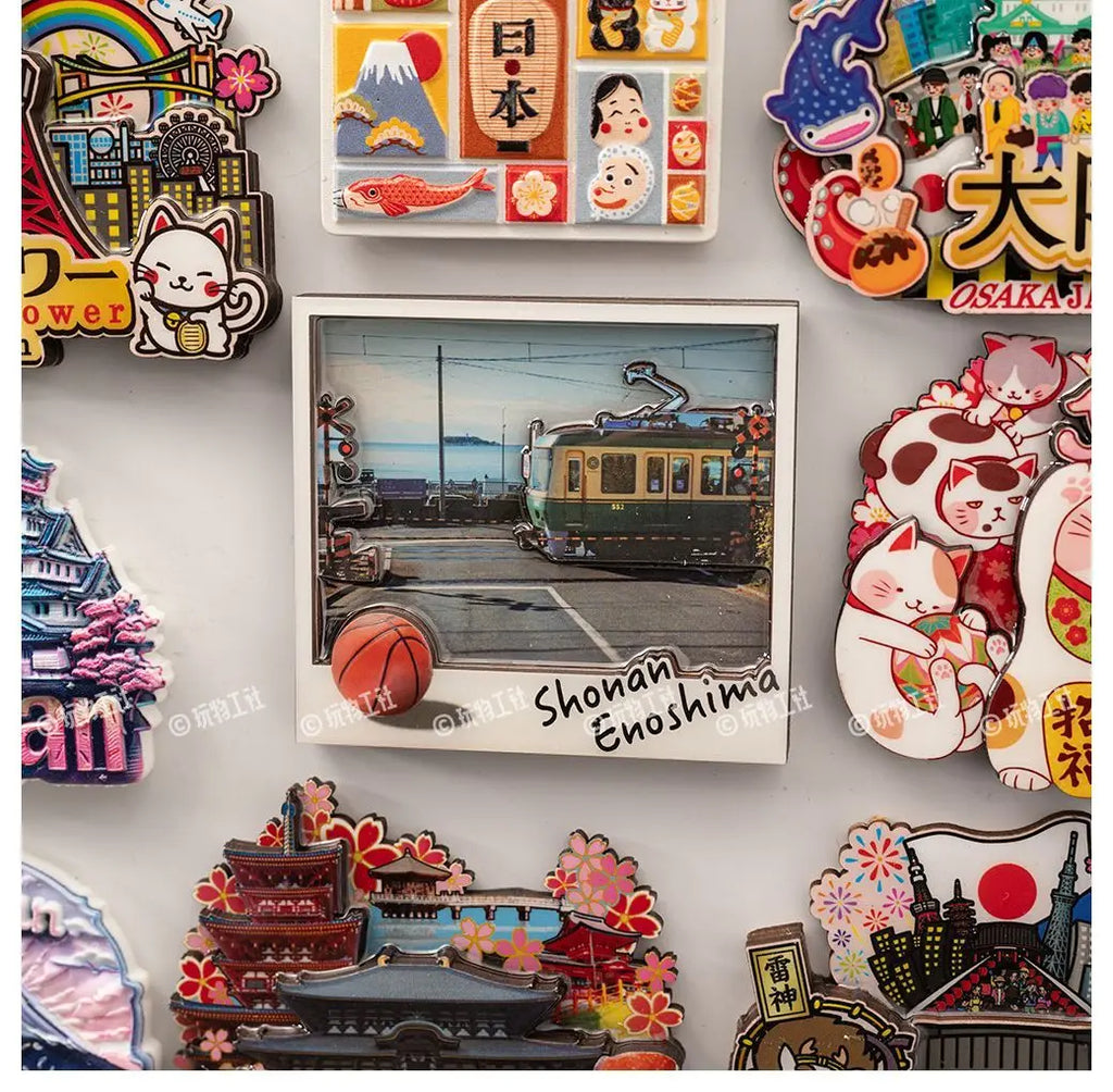 Japan Landmark Souvenir Refrigerator Magnets