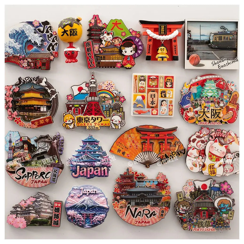 Japan Landmark Souvenir Refrigerator Magnets