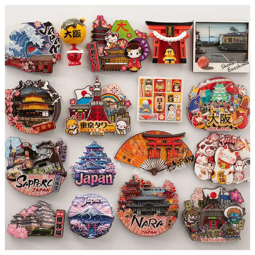 Japan Landmark Souvenir Refrigerator Magnets