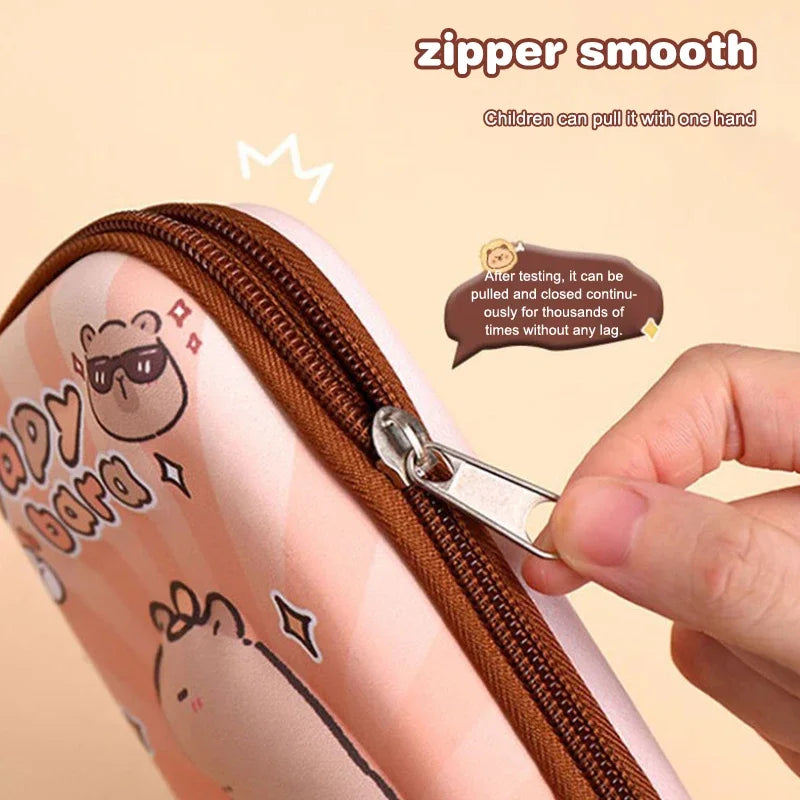 Kawaii Capybara 3D Hard Shell Pencil Case