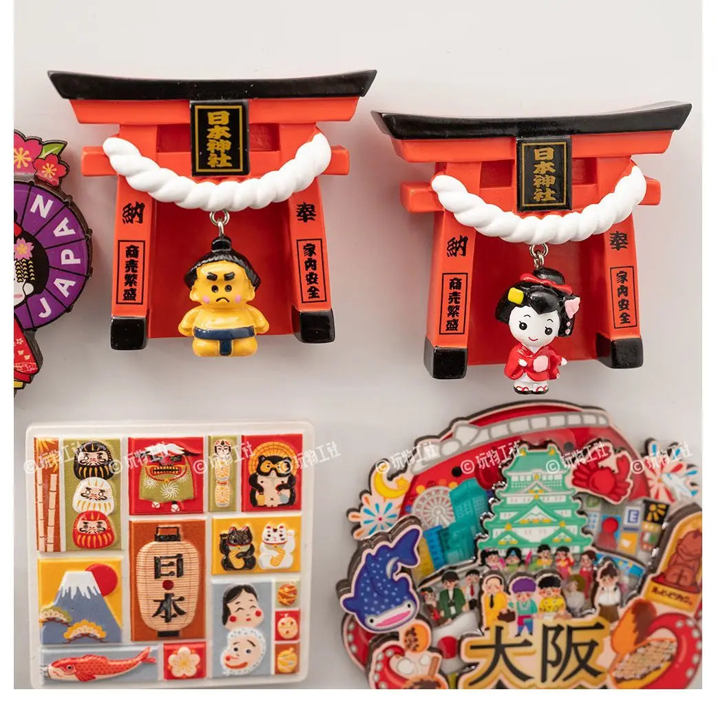 Japan Landmark Souvenir Refrigerator Magnets