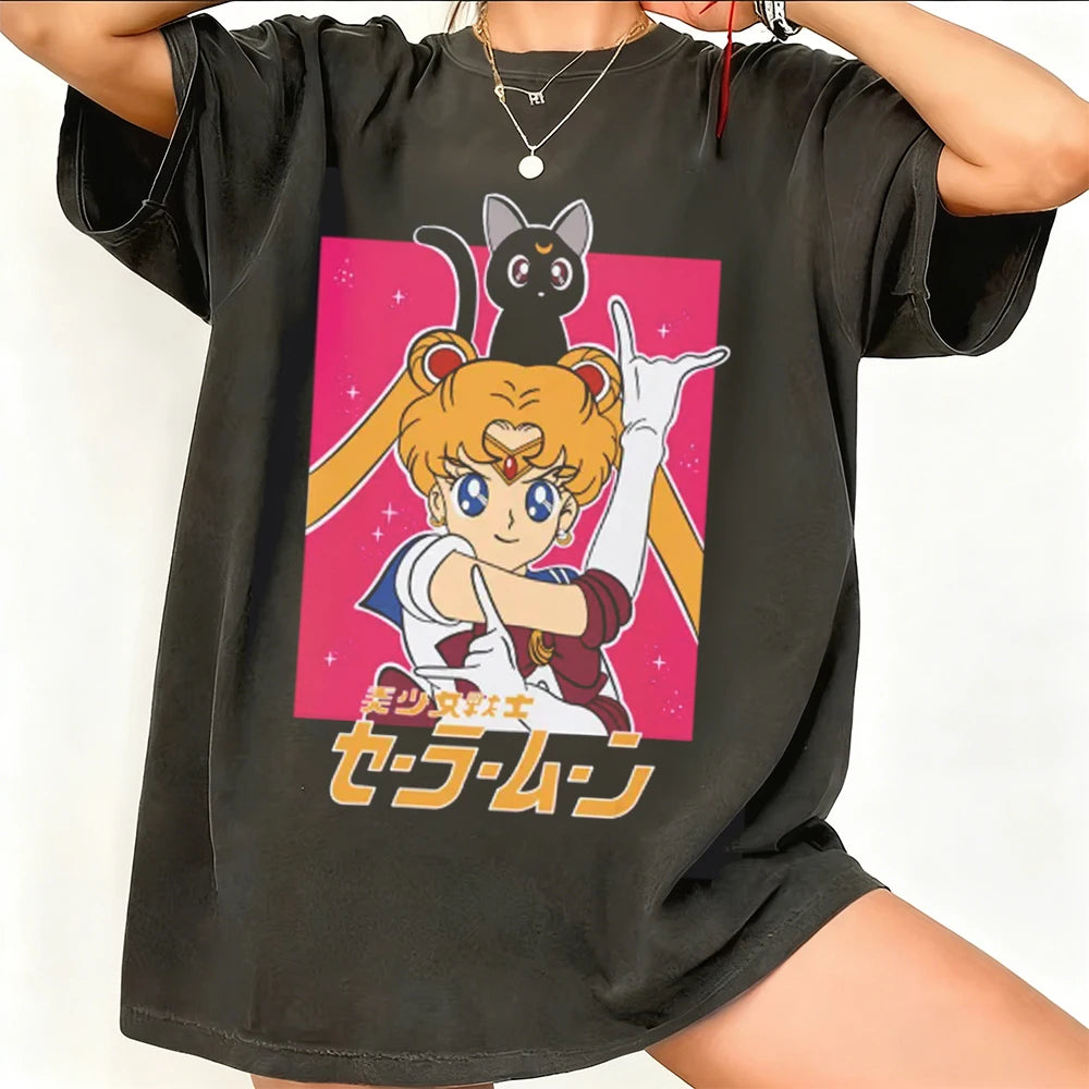 Sailor Moon Vintage Washed Graphic T-Shirt Variety
