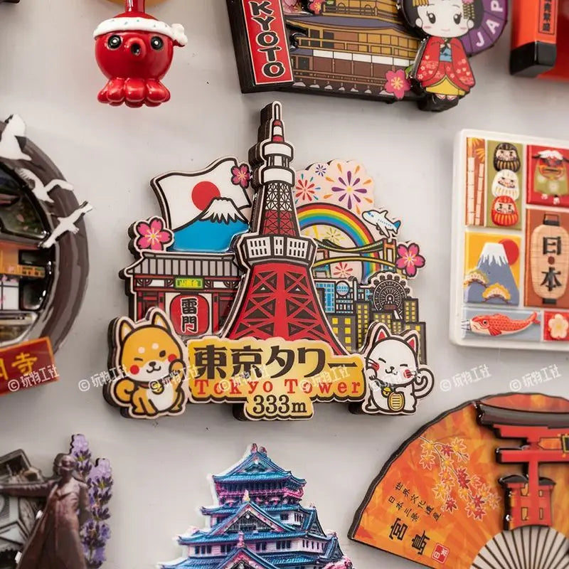 Japan Landmark Souvenir Refrigerator Magnets