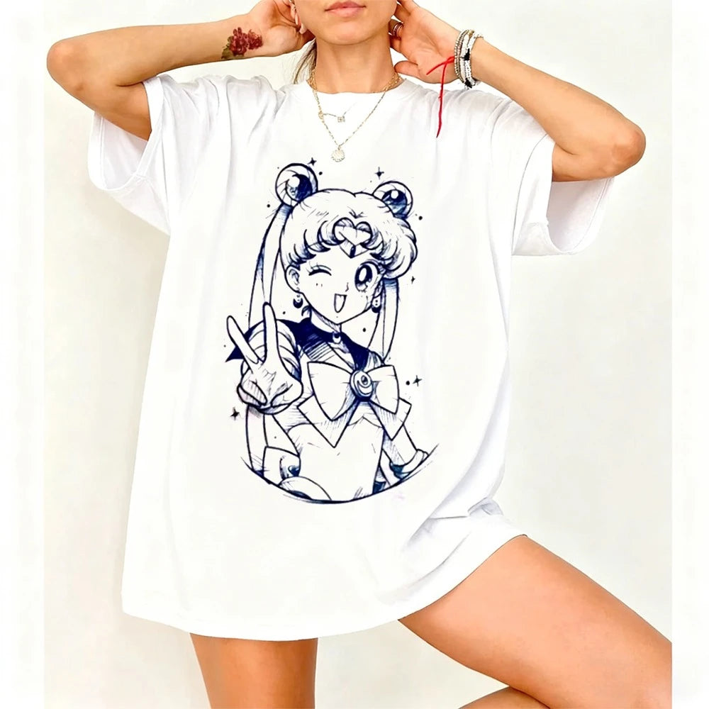 Sailor Moon Vintage Washed Graphic T-Shirt Variety